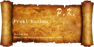 Prokl Kozima névjegykártya